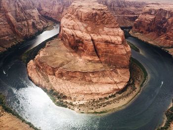 High angle view of river