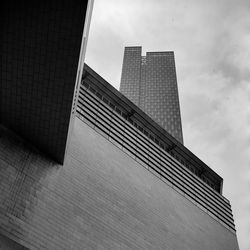 Low angle view of modern building against sky