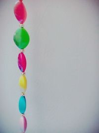 Multi colored balloons on table