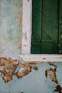 Weathered wall of old building