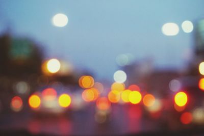 Defocused lights at night