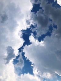 Low angle view of clouds in sky