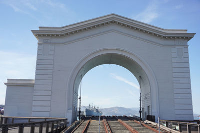 Low angle view of historical building against sky