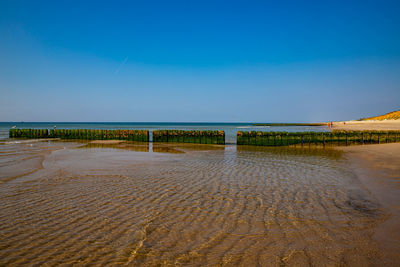 Breakwater on the beach of kampen