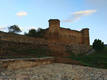 Low angle view of castle against sky