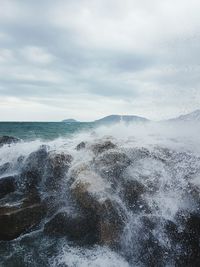 Close-up of sea against sky