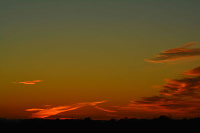 Scenic view of dramatic sky during sunset