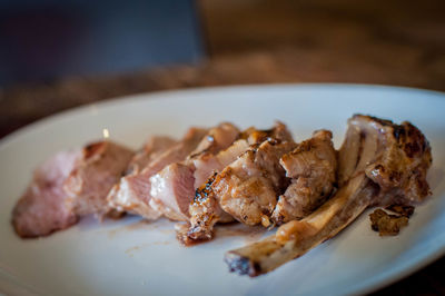 Close-up of served food