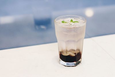 Close-up of drink on table