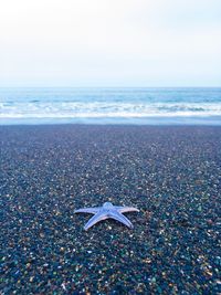 Close-up of sea against clear sky