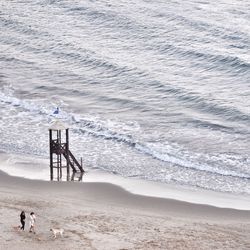 Waves rushing towards shore