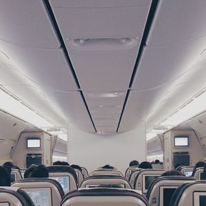 People traveling in airplane