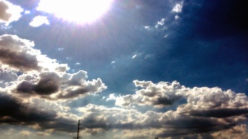 Low angle view of cloudy sky