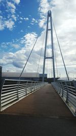 Suspension bridge against sky