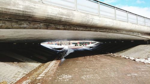 View of bridge over empty road