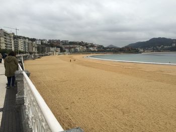 View of sea against cloudy sky