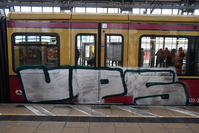 Train at railroad station platform