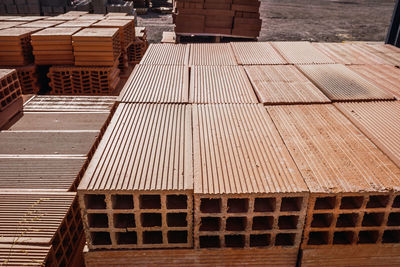 High angle view of roof of building