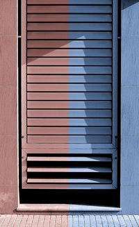 Close-up of shutter blinds