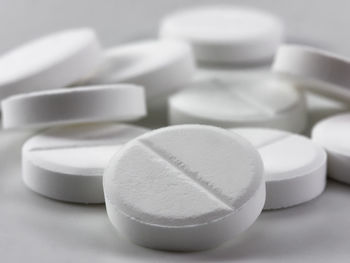 Close-up of bottles on table