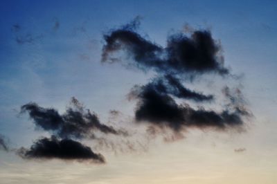 Low angle view of clouds in sky