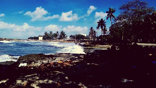 Scenic view of sea against sky