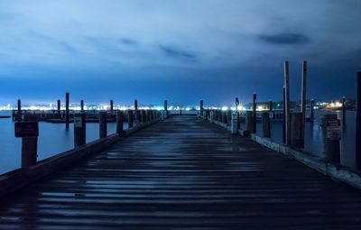 Surface level of jetty leading to sea