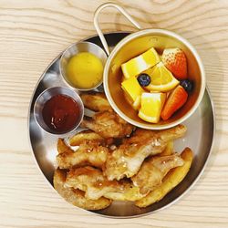 Close-up of breakfast served in bowl