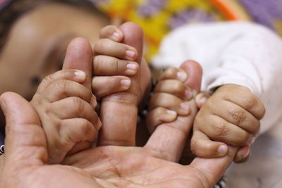 Close-up of hands