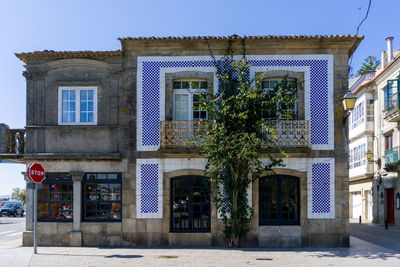 Building against blue sky
