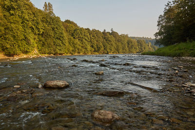 Scenic view of river against sky