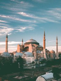 Buildings in city against sky, hagia sophia 