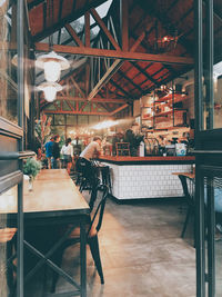 View of people in restaurant