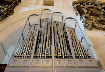 Low angle view of piano