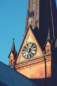 Low angle view of clock tower