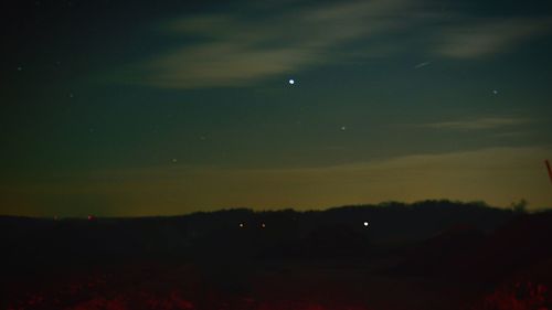 Scenic view of landscape at night