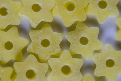 Macro image of star-shaped noodels