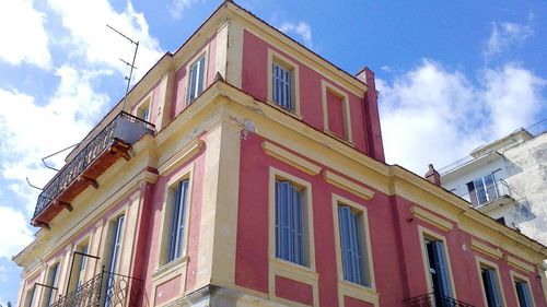 Low angle view of house against sky