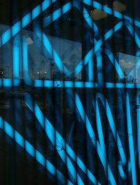 Close-up of illuminated blue lights