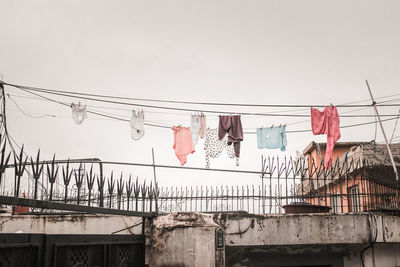 Low angle view of building against clear sky