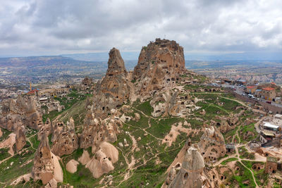 Panoramic view of townscape against sky