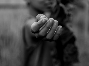 Close-up of human hand