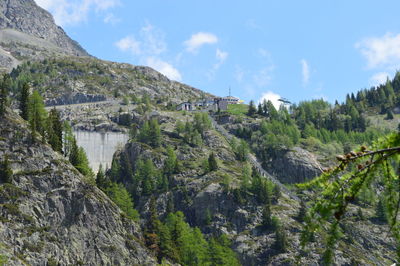 Scenic view of landscape and mountains against sky