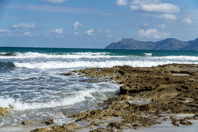 Scenic view of sea against sky