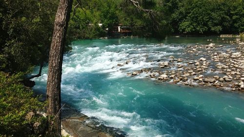 River flowing through rocks