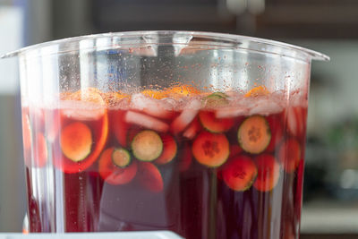 Close-up of drink on table