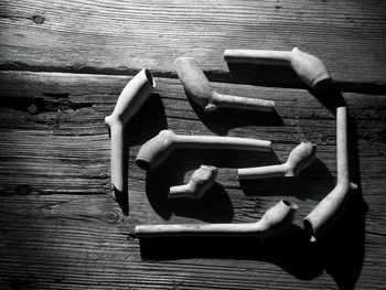Close-up of wood on table