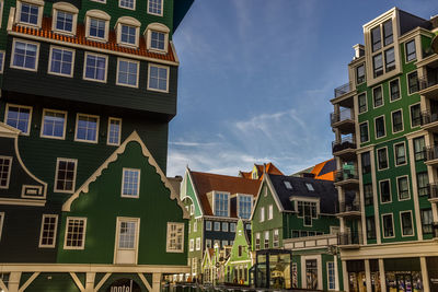 Low angle view of buildings in city