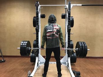 Full length rear view of a man