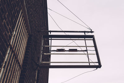 Low angle view of modern building against clear sky